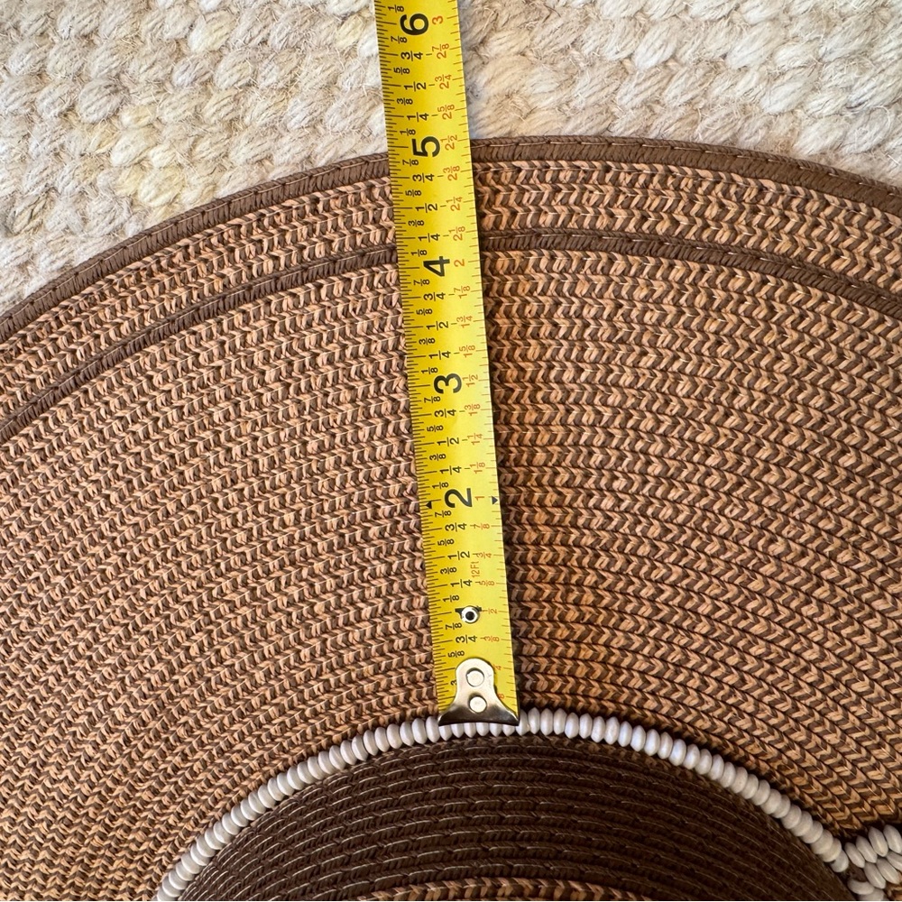Straw Brown Wide-Brimmed Hat - Picture 9 of 13
